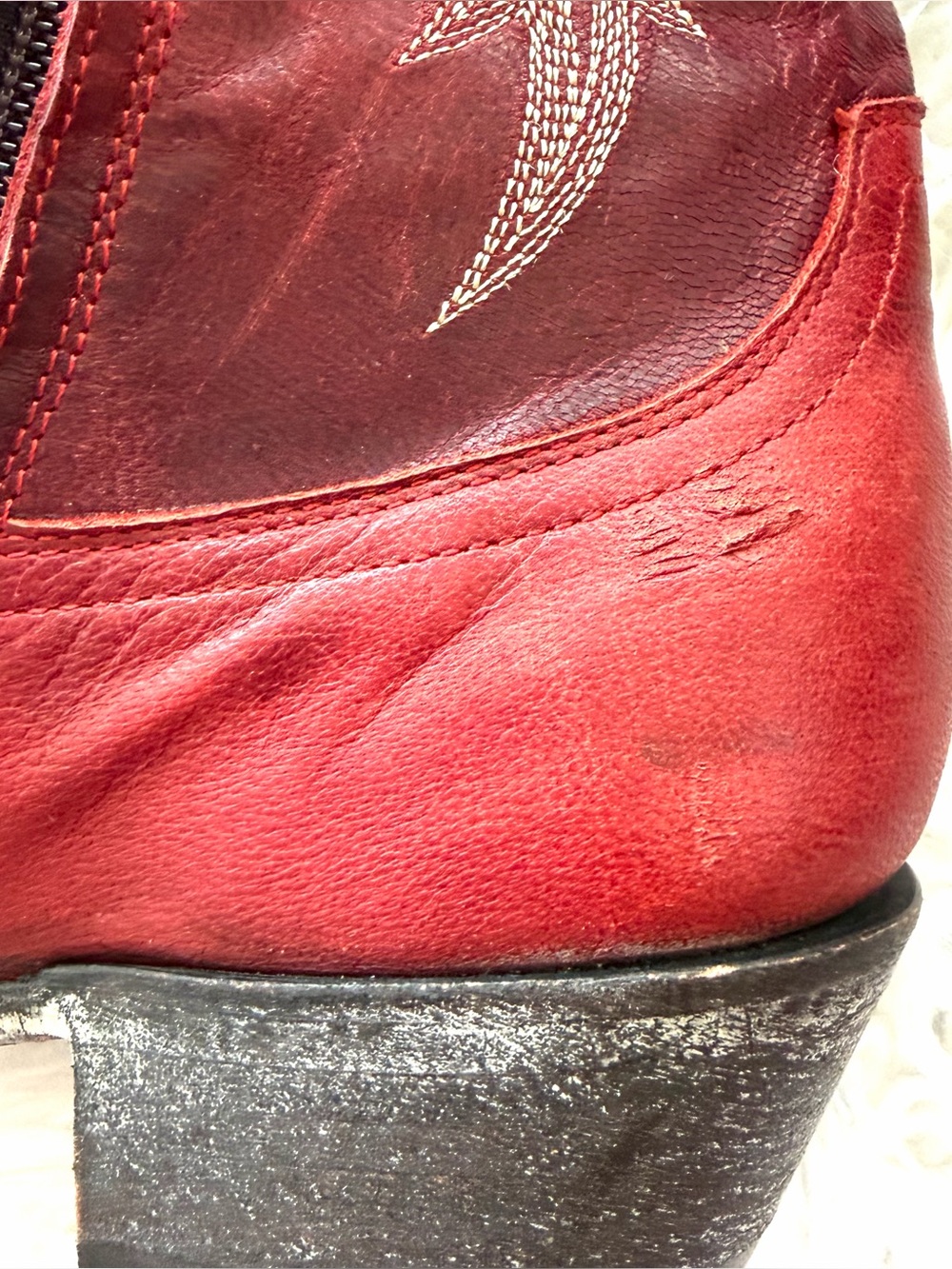 Old Gringo Women’s Mayra Red Tall Embroidered Cowboy Boots Snip Toe Size 9 - Picture 6 of 12
